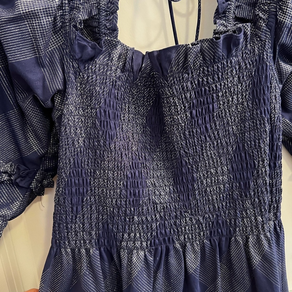 Hill House Navy Plaid Long Sleeve Dress - Picture 3 of 4